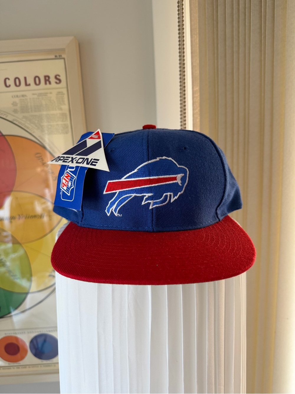 Buffalo Bills Vintage Dead Stock Apex One Blue and Red Snapback Hat